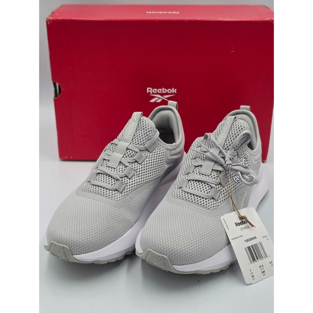 Reebok CityRide 7W / 5.5 Y Grey Silver White Running Walking Shoes 100209938